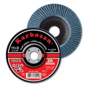 Disc lamelar conic inox, 125x22mm, granulatie 60