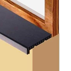 Glaf interior, 200 mm, PVC, gri inchis