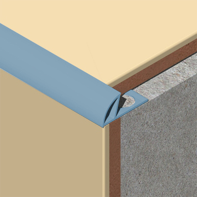 Coltar faianta, colt exterior, 8 mm, PVC, 2.5 m, jad