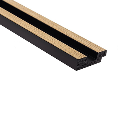 Profil inchidere stanga panou decorativ cu riflaje inguste din duropolimer, 36x12x2700 mm, stejar natur