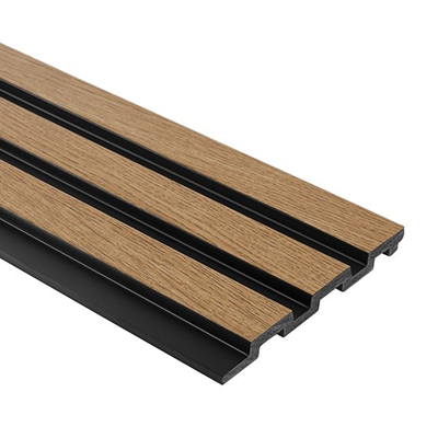 Panou decorativ cu riflaje medii din duropolimer, 121x12x2700 mm, stejar natur