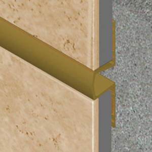 Profil dilatatie decorativ, Listello mini, 7x9 mm, 2,7 m, aluminiu, auriu satinat