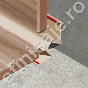 Profil dilatatie, colt interior, 10 mm, 2,5 m, PVC, bej