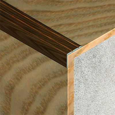 Profil treapta cu caneluri, 25x20 mm, 2,7 m,wenge