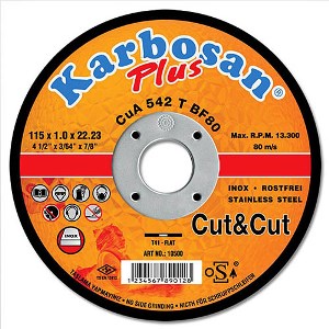 Disc debitare inox Cut-Cut cu granula ceramica, 125x1.6x22 mm