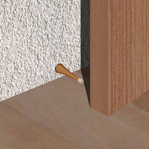 Opritor cu arc, din otel, cu montare pe usa/perete, alama antichizata cu insertie transparenta